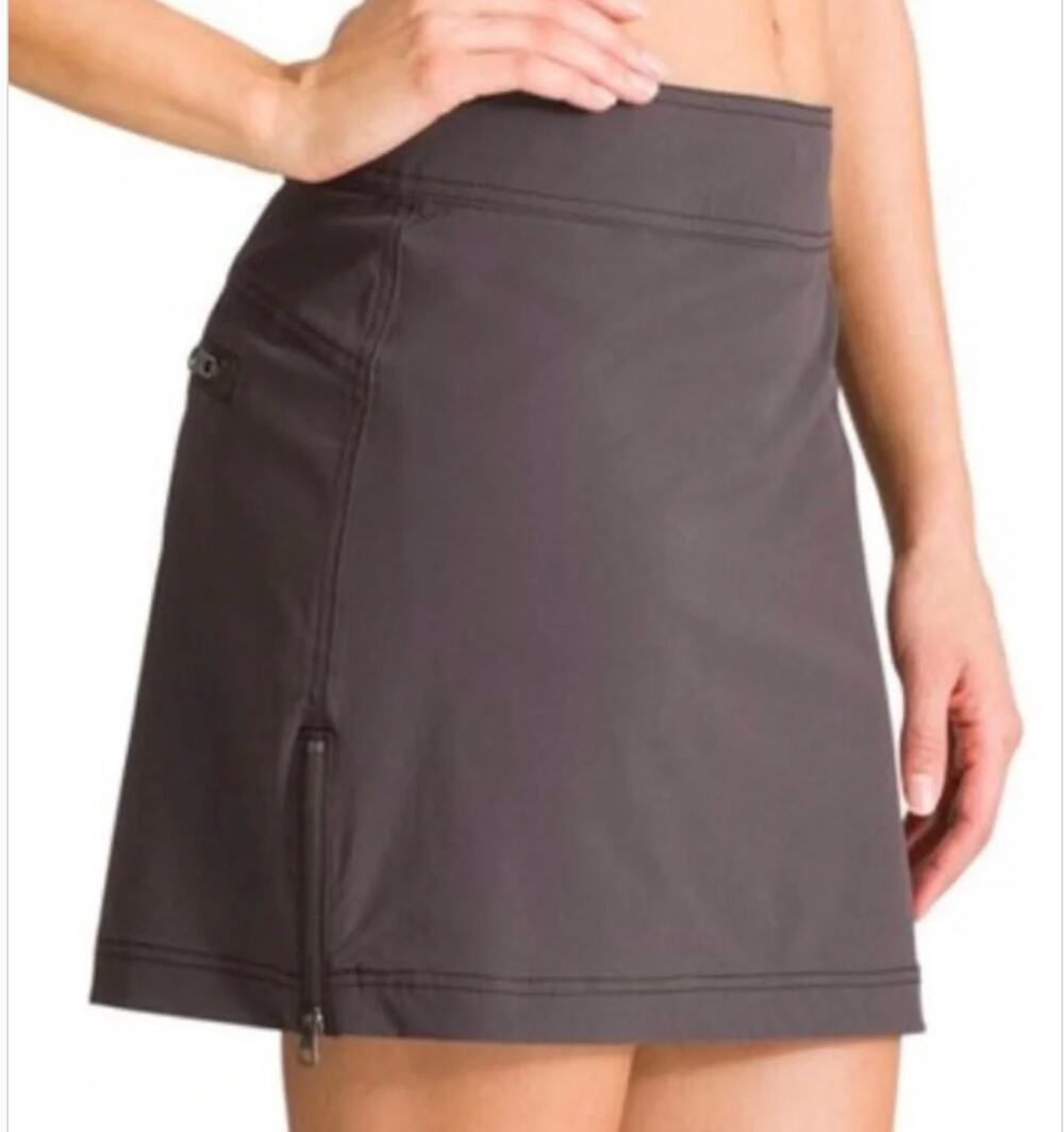 Athleta Jenner Side Zip Skort BLACK size 10 Stretch